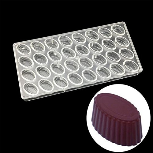 Ovale Cupcake-Form mit 28 Mulden von VAK, aus Polycarbonat, Schokoladenform, Kuchendekoration, Backform, Backgeschirr, Werkzeug für Bäcker, Köche, Küchenchefs