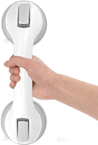 Newthinking Suction Bathroom Grab Rails, Hand Rail for Disabled, Portable Mobility Aids Safety Handle with Suction Cup Fitting, No Fixings Needed for Bathroom, Children and Disability Aids (1 Pack)