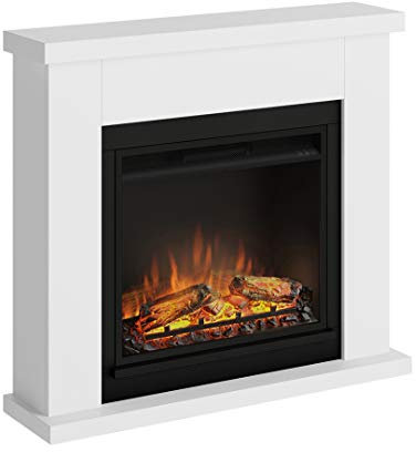 TAGU Frode Caminetto Elettrico - Camino Elettrico con riscaldamento, 1500W, Programmabile a 7 giorni, Termostato Digitale, Telecomando (Bianco Puro)