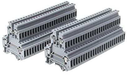 BIlinli 50 Stücke UKK3 Hutschiene Doppelte Ebene Zweireihige Anschlussblock 500 V 25A 28-12AWG Grau Für Haushaltsgeräte Elektronische Schaltungen Maschinen