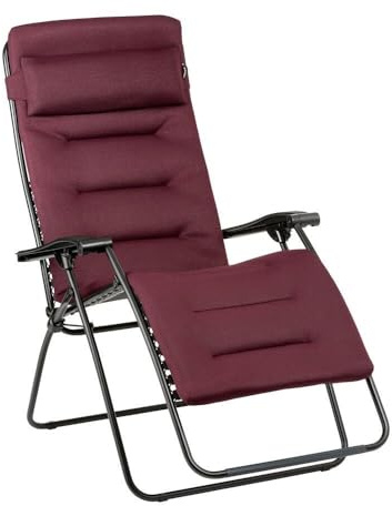Lafuma MOBILIER Relax-Liegestuhl, Klappbar und verstellbar, RSXA Clip XL, Air Comfort, Farbe: Bordeaux, LFM2041-3186