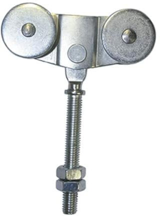 DOJA Industrial | Rollapar Doble | U 40 | Carrucha Tendedero | Ruedas para Puertas Correderas | Acero Galvanizado | Uso: Poleas Guia Puerta Corredera, Armario, Salon, Ventana, Garaje