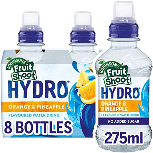 FRUIT SHOOT Hydro Orange and Pineapple Flavoured Water, 275ml (Pack of 8)