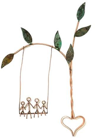 KLOVA Wanddekorationen Rooted In Love, Schaukel, Skulptur, Wandkunst, Wandbehang, Ornamente für Zuhause, Schlafzimmer, Wand, Wohnzimmer, Dekoration, Metall-Wandbehänge, dekorativ
