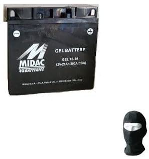 KOMPATIBEL MIT BMW R GS (R21) 1150 1999 A 2004 MIDAC Gel 12-19 Gel-Technologie-Batterie BEREIT FÜR DEN Gebrauch, BEREITS GELADEN 21 AH Ampere 12 Volt 183X79X171MM