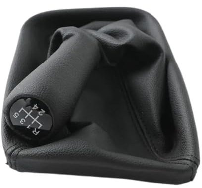 Toiumops Schaltknauf Schaltsack für BMW E46 316i 318i 320i 1998–2005, 5/6-Gang-Schaltknauf, Leder-Gamaschenmanschette