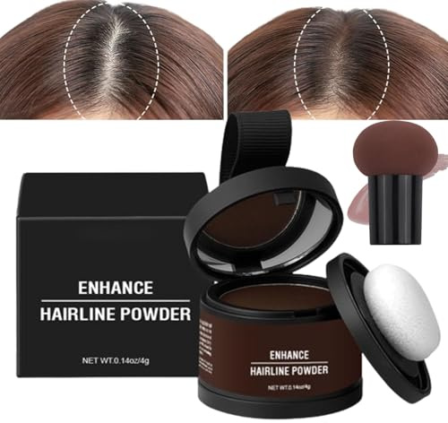 Waverlo Magic Root Cover Up, Waverly Magic Root Cover Up, poudre d'ombre pour la racine des cheveux Maycheer, poudre pour la racine des cheveux 14 couleurs avec miroir (# 06 Marron foncé)