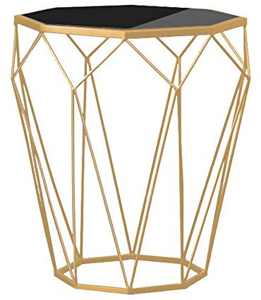 EPOTRDCV Couchtisch, Metall-Beistelltisch, Marmor-Balkontisch, Kleiner runder Tisch, Blumentisch, Kleiner Couchtisch bei Sofa, Ecktisch