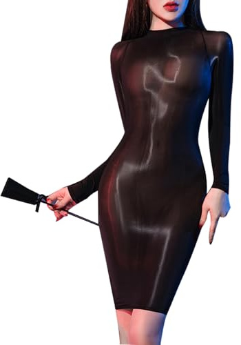 HTRUIYATY Sexy Bodystocking Donna Vestiti Lucidi Catsuit Bodysuit Sexy Tutina Intera Bodystocking