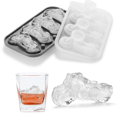 Nax Caki 3D Motorcycle Ice Cube Tray, Large Silicone Fun Shapes Ice Cube Mold for Whiskey, Cocktails, Bourbon, Motorcycle Gifts for Men Holiday Stocking Stuffers