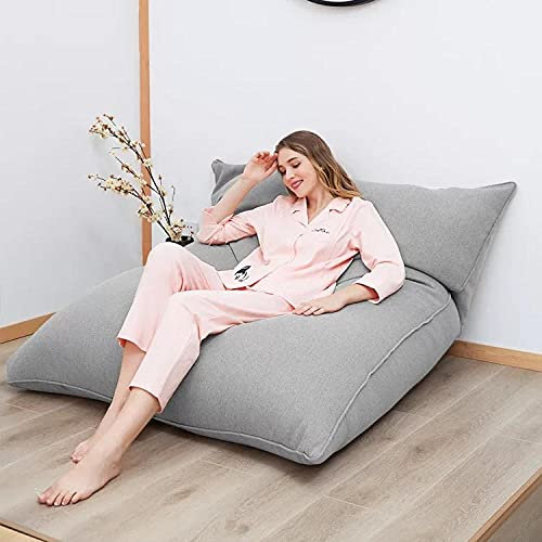 Lazy Sitzsack, Sofa, Zuhause, Gentleman, Grau, 120 x 150 cm (abnehmbarer, waschbarer Stoff, Mehrzweckbett, Tatami)