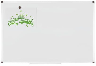 Bi-Office Ayda BioFusion Magnetisches Whiteboard, 120x90cm, Oberfläche aus lackiertem Stahl, Rahmen aus Aluminium mit Kokosnuss-Biokompositen