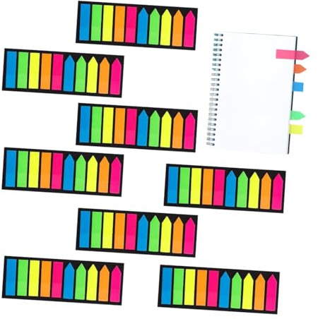 XYTAHDM 1600 Piezas Notas Adhesivas Índices, Marcapaginas Adhesivos, Index Marcadores,Etiquetas Adhesivas para Marcar Páginas,Escribibles, Reposicionables,2 Diseños, 5 Colores