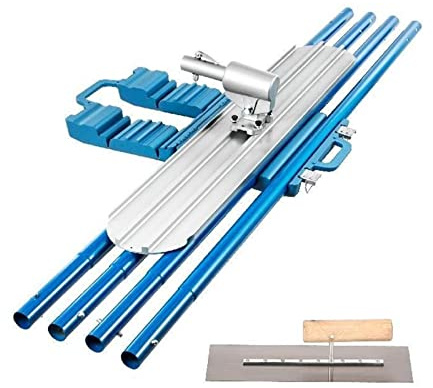Flotador de hormigón 1200x20 0mm/1200x300mm, flotador de toro de acabado con 4 manijas, herramientas de construcción de paneles de yeso de extremo redondo, paleta de cemento para profesionales y afici