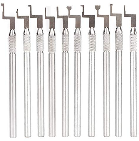 Xiuganpo Exquisito Juego de Herramientas de Grabado de Joyería con Pluma para Tallar Cera DIY de 10 Uds para Artesanos y Fabricantes de Joyas