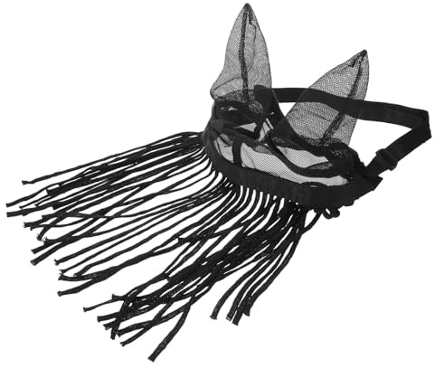 HAPINARY Maschera Elegante Cavalli Orecchie con Antimosche in Poliestere Usare Frasche Traspirante, Design Facile da Condizioni Climatiche Calde e Cavalli Attivi