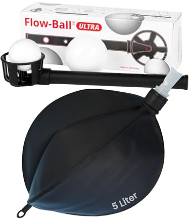 Flow-Ball ULTRA + Atembeutel I Atemtrainer zur Optimierung Einer konstanten Luftsäule & zur Kontrolle des Atemdrucks I Atemtrainings-Set für Blasmusiker:innen I Lungentrainer für Atemübungen