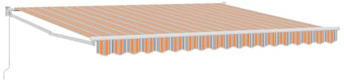Fisinber Tenda da sole con braccio articolato, 400 x 300 cm, tenda da sole retrattile in alluminio e poliestere, tenda da sole manuale per giardino e balcone, tenda da parete da montaggio