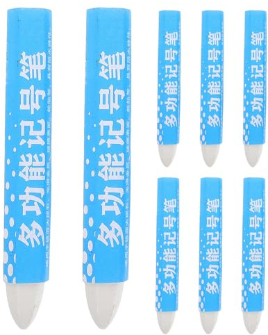 WRITWAA 8pcs Tire Marker Crayon, Tire Marking Crayon White, Wax Chalk Marker, Water-resistant, Grease Resistant, for Leather and Conveyor Belts, Garage and On-site Service Teams