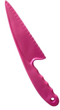 HomeElabador Cake Bread Slicer Kid Pie Pastry Cutter Server Leveller Lettuce Plastic Cutter Kitchen Baking Tool (Pink)