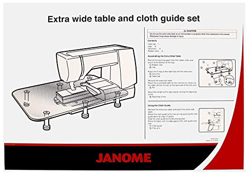 Janome Extra Wide Table with Cloth Guide Fits MC8900, 8200, 7700 & More!