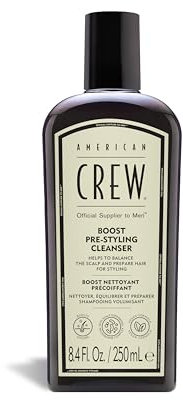 American Crew Boost Pre-Styling Shampoo, Shampoo Vegano e Volumizzante per Capelli Sottili Uomo, 250ml