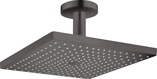 hansgrohe Duschkopf Raindance E 300 Regendusche (Kopfbrause mit Deckenanschluss) Brushed Black Chrome, 300x300 mm (Deckenanschluss)