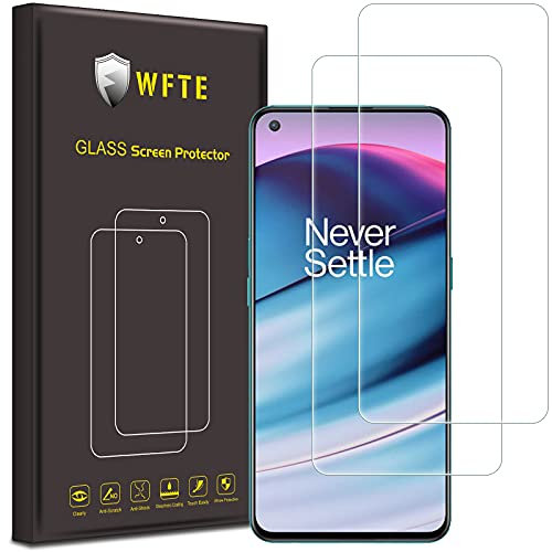 WFTE [2-Pack for Oneplus Nord 2 5G/OnePlus Nord CE 5G/Oppo Realme GT 5G Screen Protector Tempered Glass,9H Hardness,Anti-Scratch,Bubble-Free,HD Clear,Dust-Free Premium Protective Film,Case Friendly