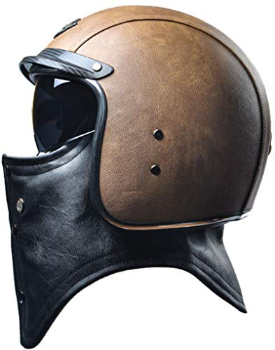 Casco Semi-Integrale Bike Portatile Mezzo,Mezzo Casco da Motociclista Vintage Caschi Cromwell con Visiera Parasole Aperto Jet Caschi Casco a Scooter Motorino ECE Omologato Mezzo Elmetto da Moto retr