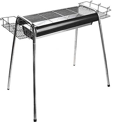 MYAOU Edelstahl-Grill, tragbarer klappbarer Holzkohle-Grill-Grill-Tisch für Picknick-Gartenterrasse Campingreisen im Freien