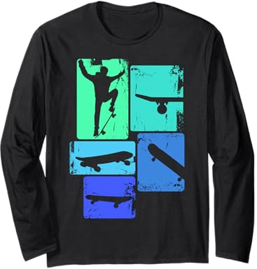 Skater Skateboard Jungen Kinder Langarmshirt
