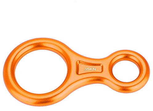 Joyzan Équipement de Descente, 35KN Dispositif Rappel Aluminium Descendeur Figure 8Descendant Escalade Loisirs Plein Air Scalade Sauvetage Assurage Hauteur Hamacs l'escalade Descendant Anneau