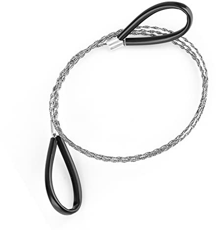 Scie à Câble en Acier Inoxydable pour Tuyau en PVC, Tuyau, Tube, Outils Généraux Scie à Câble Câble de Coupe Dentelé de 29,53 Pouces avec Deux Poignées pour Couper le Bois, le Plastique, L'os, le Caou