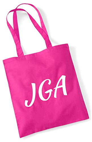 Huuraa Jutetasche JGA Junggesellenabschied Geschenk 10 Liter Fuchsia Baumwolle JGA Aufmerksamkeit