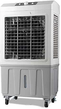 Enfriador De Aire Por EvaporacióN, 6 Bolsas De Hielo Y Tanque De Agua De 70 L/18 Galones, HumidificacióN, 3 Velocidades De Viento, Enfriador Por EvaporacióN Para Uso En Interiores Y Exteriores