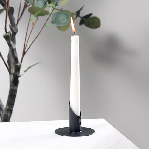 Kerzen Tropfschutz Kommunionkerze Halter Aus Eisen, Stilvolle Kerzenständer Kommunionkerze Junge, Metall Schwarze Kerzenhalter Stabkerze, Candle Holder Deko Aesthetic