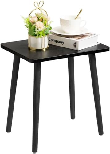 FORAOFUR Kleiner Beistelltisch, einfache Montage, Tisch Klein für Wohnzimmer, Schlafzimmer, Balkon, Büro, Höhe 42 cm, Beistelltisch weiß, mini Tisch, Nachttisch, schwarz