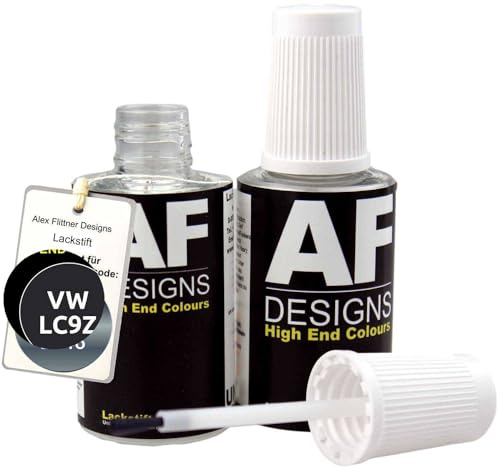 Alex Flittner Designs Lackstift für VW/Volkswagen Black Magic Perl LC9Z schnelltrocknend 2x20ml