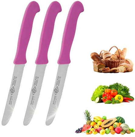 EIKASO Solingen Germany Frühstücksmesser Set 3tlg (Pink 3tlg)