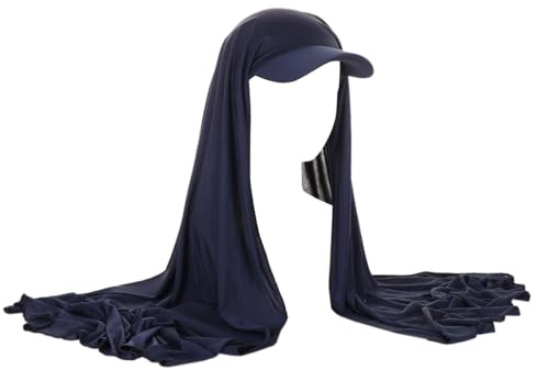 Uposao Hijab Muslimisches Kopftuch Basecap Bandana Hüte Muslim Turban Stretch Hijab Headwrap Baseball Cap & Schal 2-in-1 Kopftuch Wrap Schal Kopfbedeckung Turban Hut