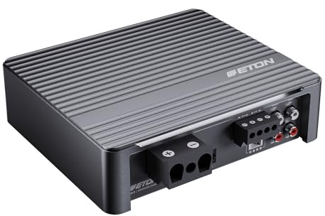 ETON MA 2 – Kompakter 2-Kanal Class-D Verstärker, 2 × 190 W Auto Endstufe | Digitaler Amp für PKWs & Wohnmobile, kompakt und leistungsstark, High-Level Eingänge, Start-Stopp geeignet