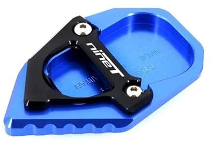 wanhaoaony SeitenstäNder Unterlage Motorrad Motorrad Kickstand Fuß Seitenständer Verlängerung Pad Stützplatte vergrößern Ständer SeitenstäNder Motorrad(Blue)