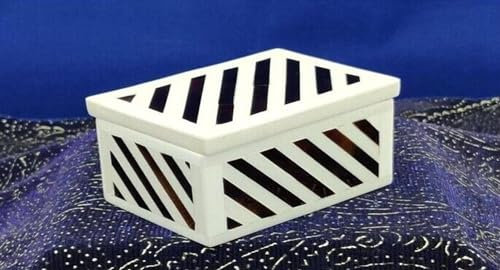 10 x 8 cm handgjord kedjelåda för man och son rektangulär form marmor smyckeskrin