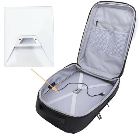 Fabater Mini-Reisetasche, Rucksack mit Zahlenschloss, wasserdichte Satelliten-Outdoor-Tragetasche, Dish-Zubehör-Aufbewahrungstasche für Kabel, Netzteil