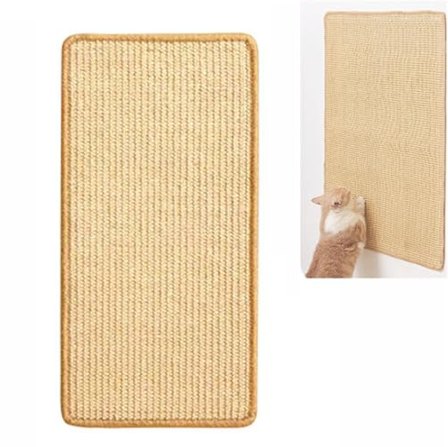 Kratzmatte Katze, Selbstklebender Kratzteppich für Katzen, Katzen Kratzteppich für Die Wand, Teppich Katzen Kratzbrett Wand, Katzenkratzbretter Kratzmatte für Schützt Teppiche Und Sofas (25x50 cm)