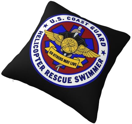 USCG Asts (Helicopter Rescue Swimmers) Pillowcase(1 Piece), 16x16,Bed and Sofa Pillowcase - Interior Decorative Pillowcase
