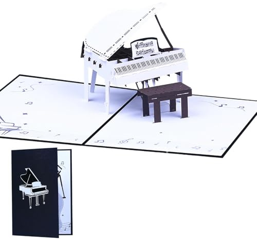 Cartes de vœux pop-up | Carte de vœux en papier piano | Carte d'anniversaire amusante avec carte de note pliable pour l'obtention d'un diplôme