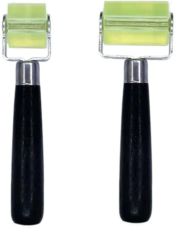 Bamyli 2 Stück Andrückrolle 3 cm und 5 cm, Andruckrolle Werkzeug, Hitzebeständig Gummiwalzen, Silikon Andrückwalze Hand Rollen für Kantenumleimer und Zum Verschweißen