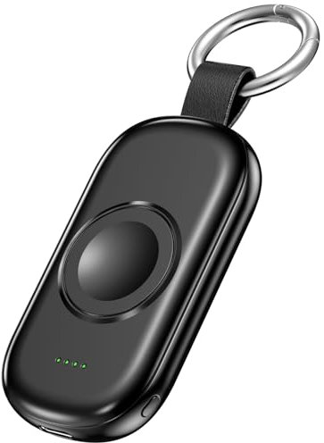 Portable Wireless Charger for Apple Watch, iWatch Charger 1200mAh Travel Accessories Compact Magnetic Keychain Power Bank for Apple Watch Series 10/9/8/7/6/SE/5/4/3/2/1/UItra/UItra 2