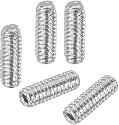 PATIKIL 50 Pcs Hex Socket Grub Screw, M2x6mm Flat Point Grub Bolt 304 Stainless Steel Head Socket Set Screws for Door Handles Light Fixture Repair